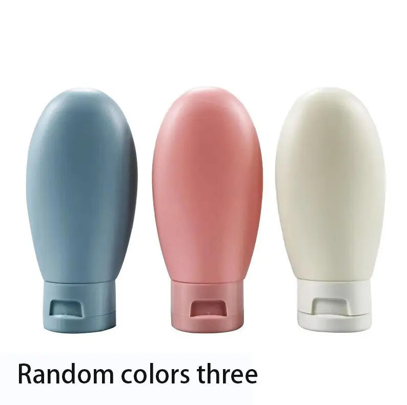 Refillable Travel Squeeze Bottles 60ml Flip Cap Toiletry Set