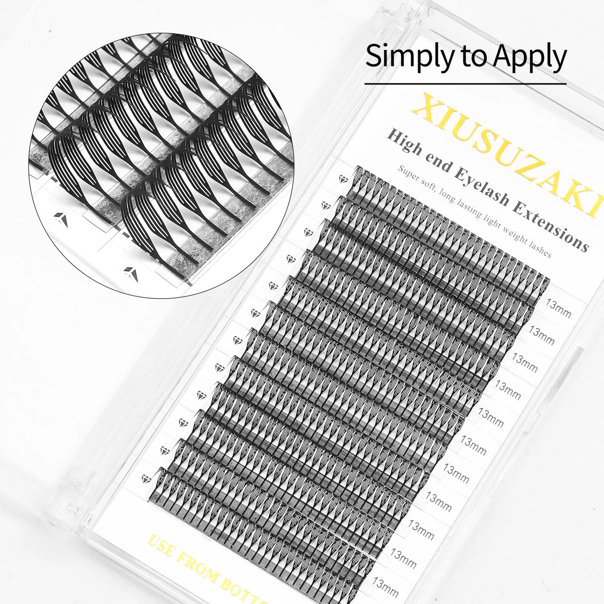 XIUSUZAKI Comic Spire Premade Fan Lash Extensions – Volume