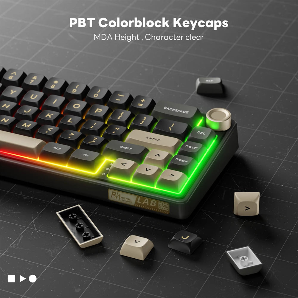 RK R65 65% Gasket Mechanical Keyboard – RGB Hot-Swap PBT