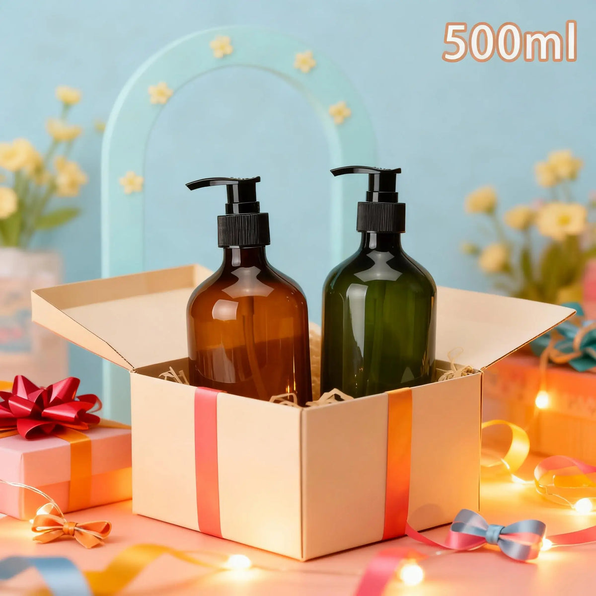 500ml Refillable Pump Dispenser Bottle – Shampoo & Shower Gel