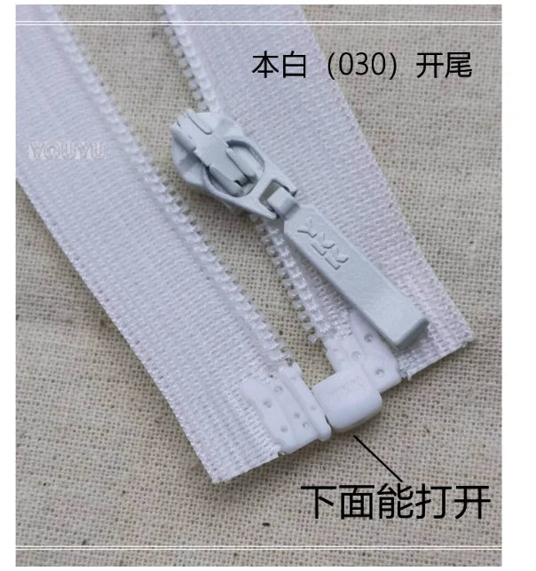 YKK3 Nylon Lace Edge Open-End Zipper 65cm – Self-Locking