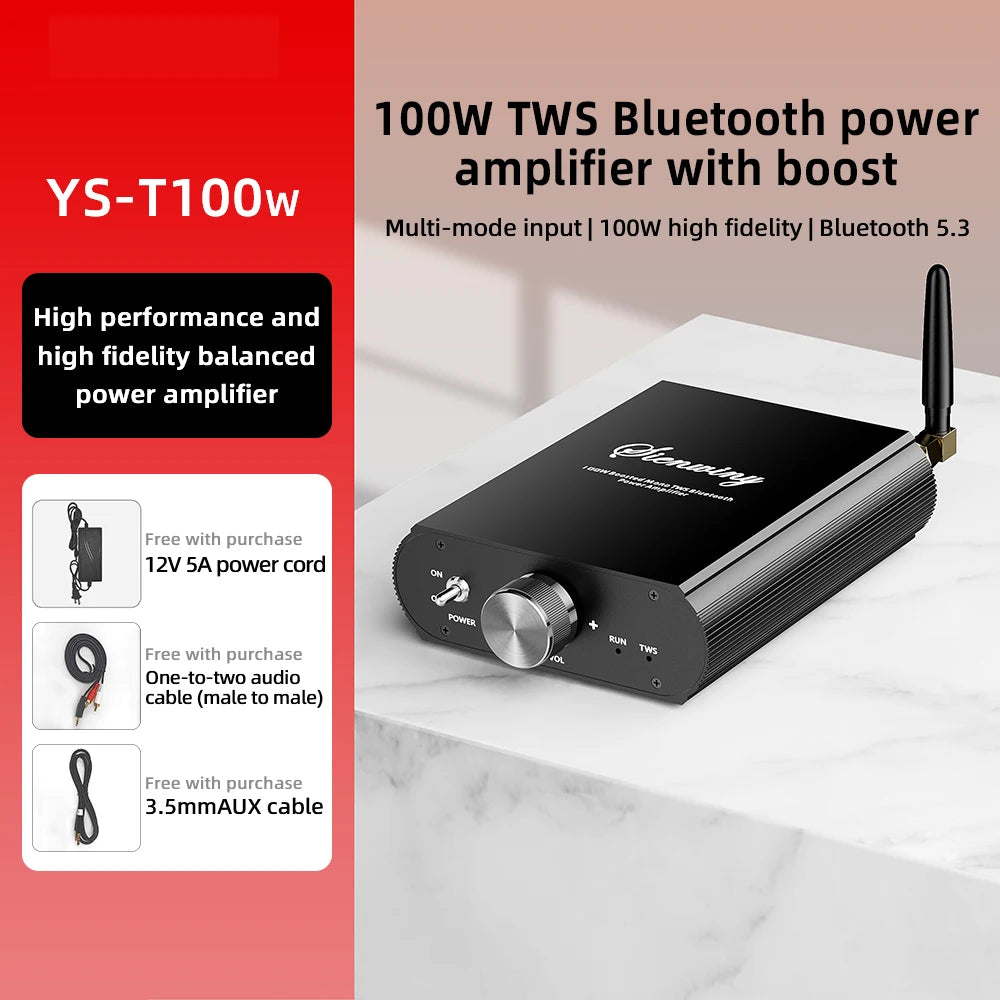 YS-T100W 100W Mono Bluetooth 5.3 HiFi Power Amplifier – App Ctrl