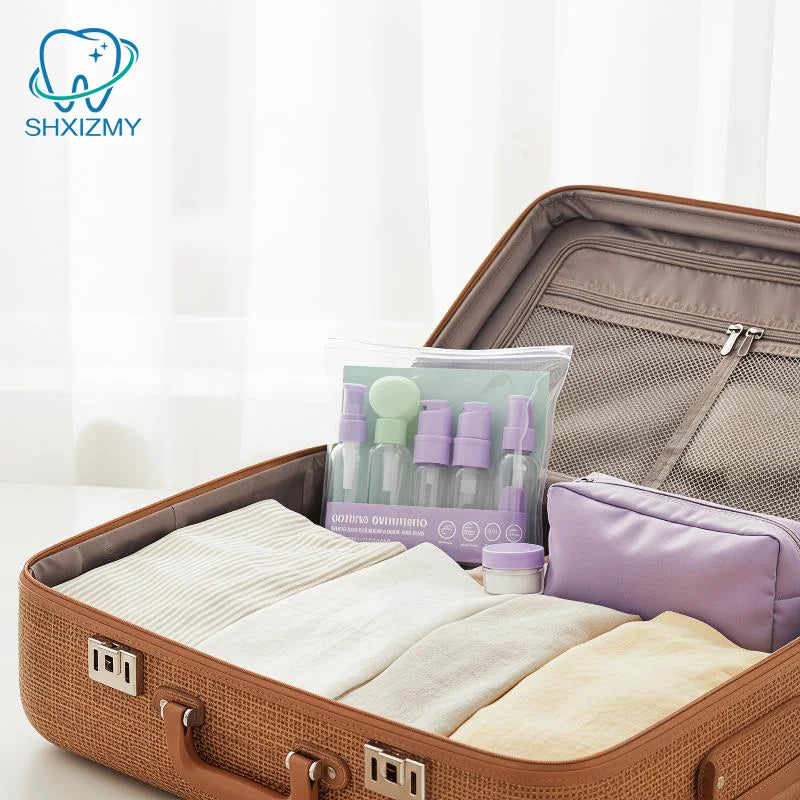 Travel Refillable Bottle Set – Portable Cosmetic Containers 8 Pc