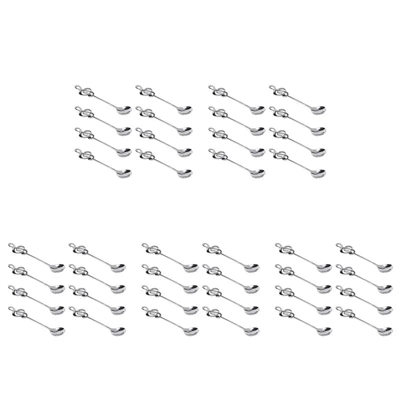 40-Pc Music Note Stainless Steel Coffee Tea Spoon Set