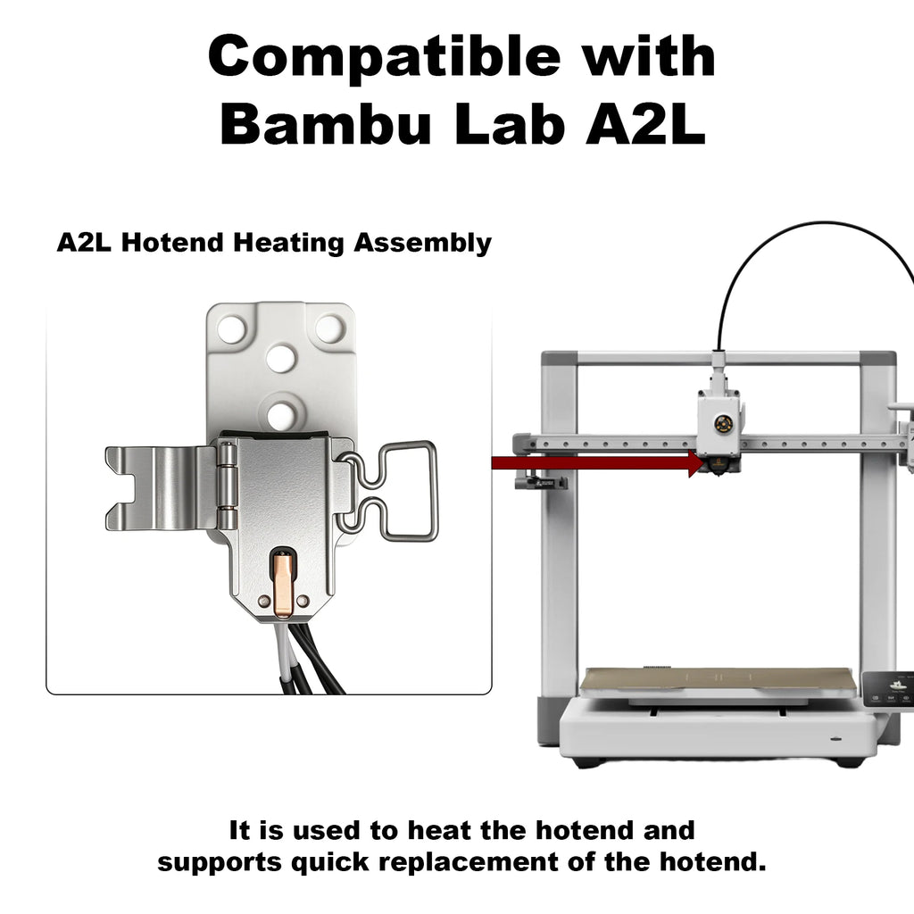 BEGRINT Bambu Lab A2L Hotend Kit – Ceramic Zirconia Heat Block