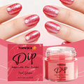 Red Glitter Dip Powder – Shimmer Nail Art, No UV Light Needed