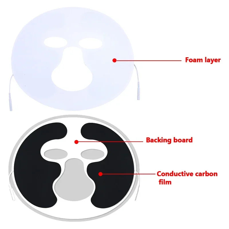 Facial Electrode Pads Self-Adhesive Gel Patch for Face Massager
