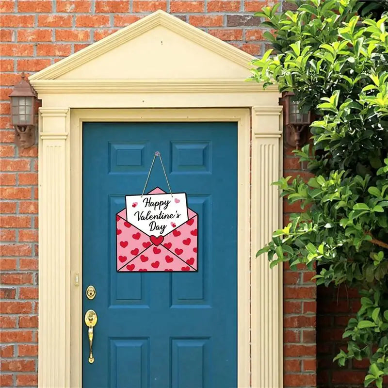 Valentine's Day Envelope Wooden Door Sign – Front Door Decor