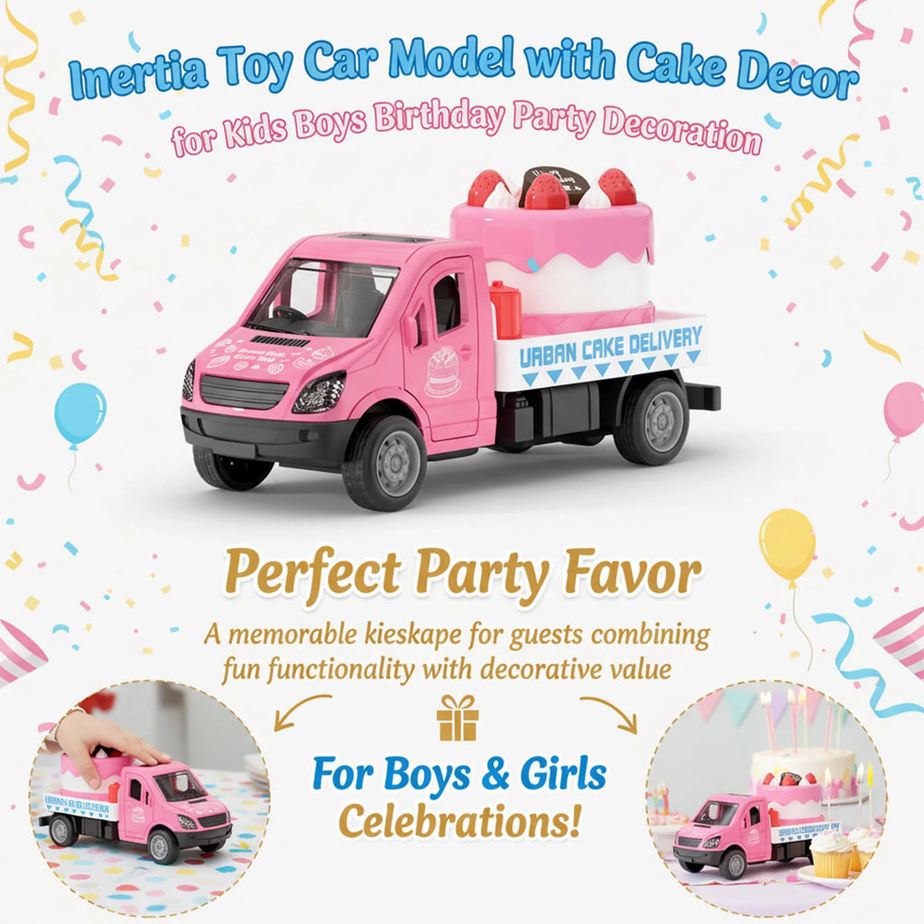 Mini Pull-Back Inertia Toy Car – Cake Topper & Kids Play