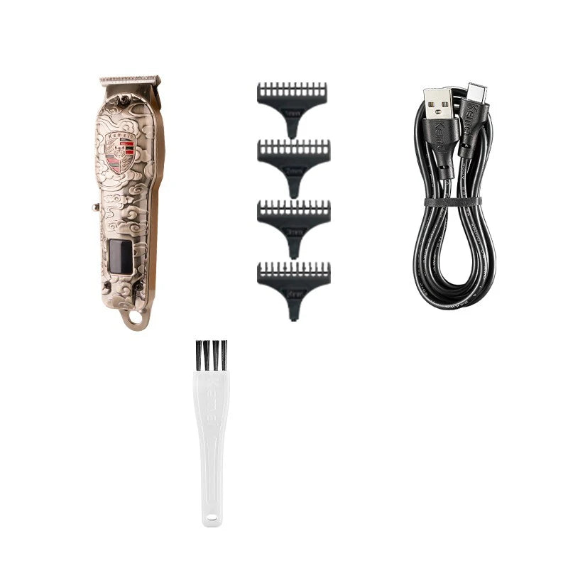 Kemei KM-2129 Cordless Hair Clipper with 4 Limit Combs