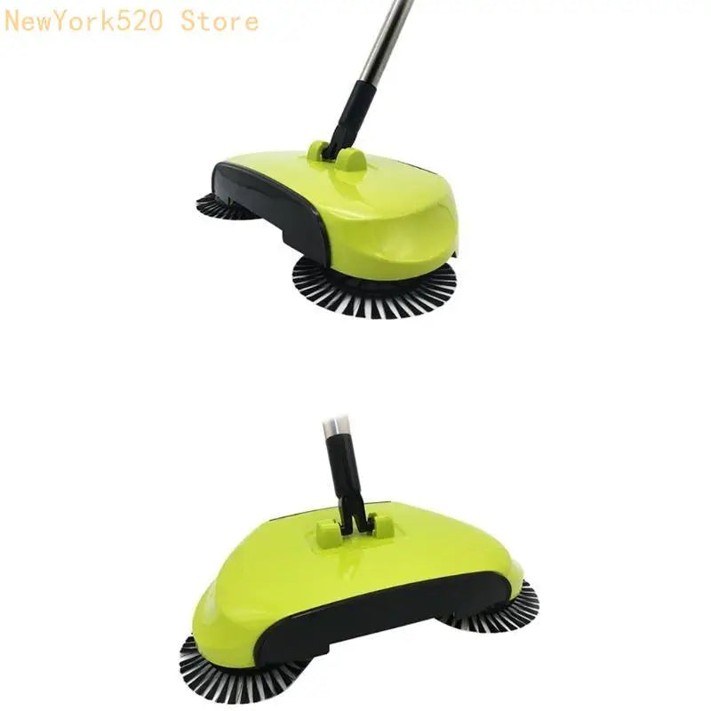 Manual Push Floor Sweeper – Non-Electric Rotating Broom & Dustpan