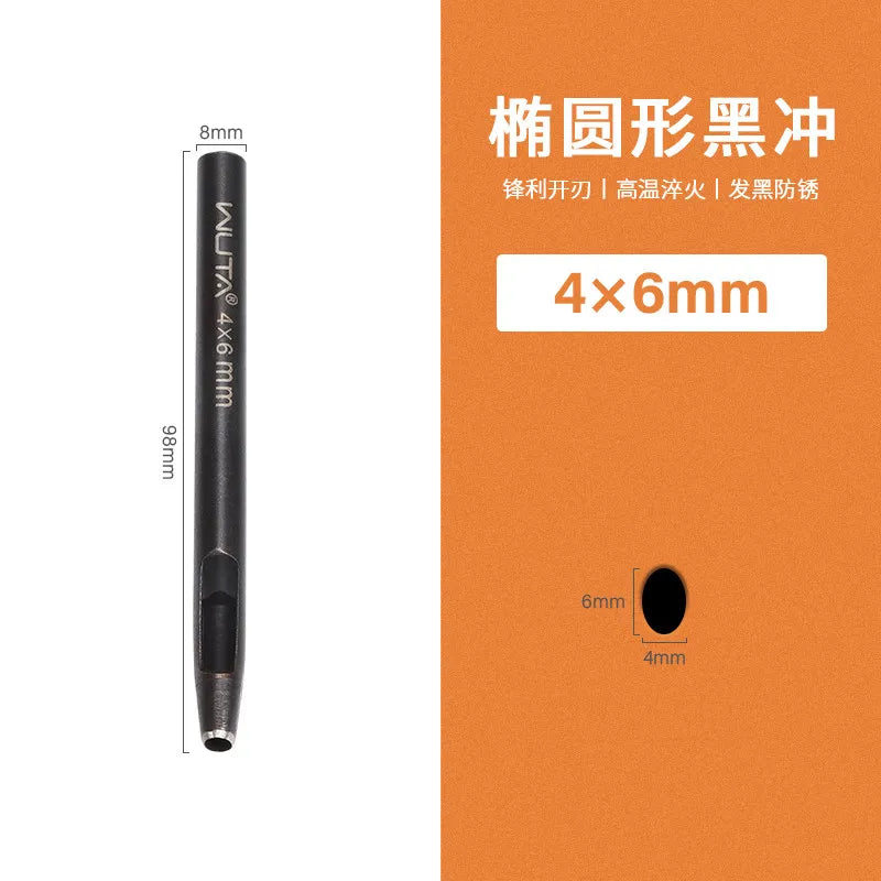WUTA Oval & Round Leather Belt Hole Punch – DIY Leather Tool