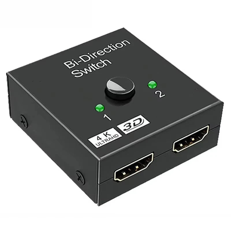 Bidirectional HDMI Splitter Switch 2 In 1 Out 4K Adapter