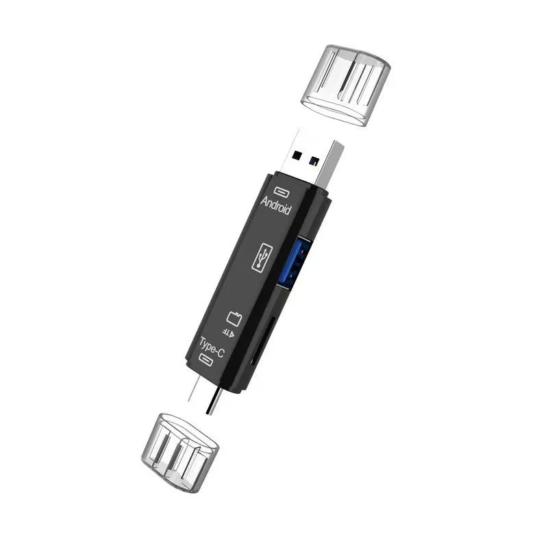 5-in-1 USB 3.0 OTG Card Reader – USB-C, SD & TF Adapter