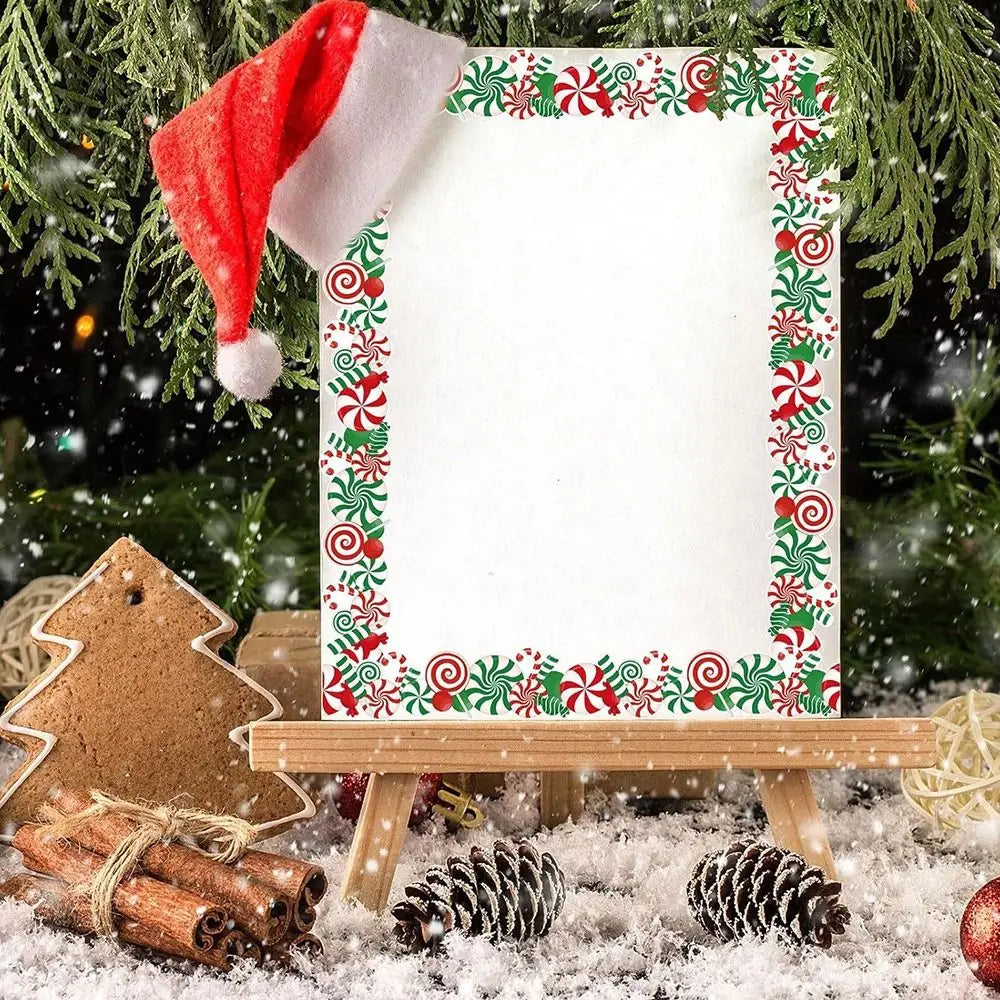 Christmas Border Stickers – Snowflakes, Bells & Candy Designs