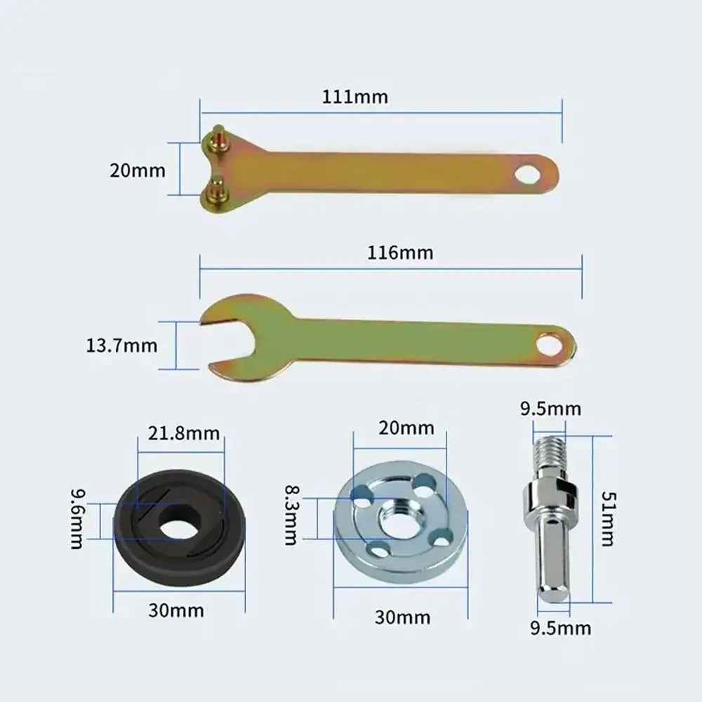 Electric Drill to Angle Grinder Conversion Kit + Wrench