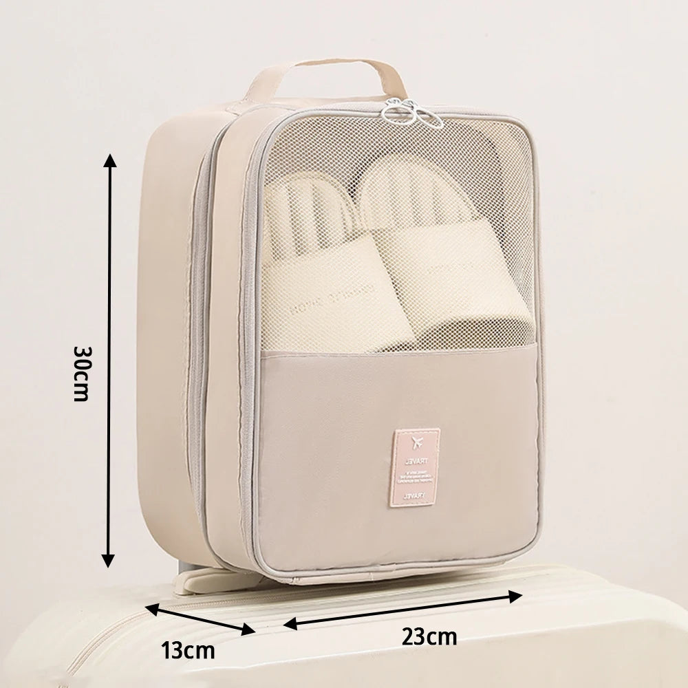 Portable Travel Shoe Bag – 3-Pair Multi-Use Organizer