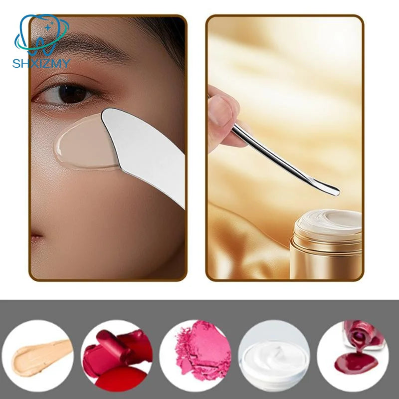 Stainless Steel Makeup Spatula & Skincare Tool – 1 or 2 Pcs