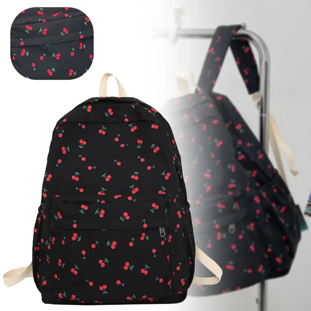 Cute Floral 3-Piece Girls Backpack Set with Pencil Case
