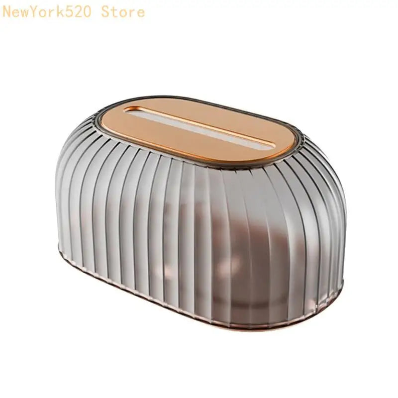 Striped Tissue Box Holder | Modern Plastic Napkin Dispenser