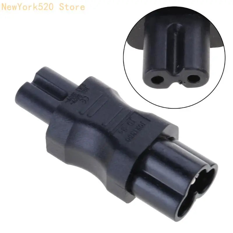 IEC 320 C7 Female to Cloverleaf Male AC Power Adapter