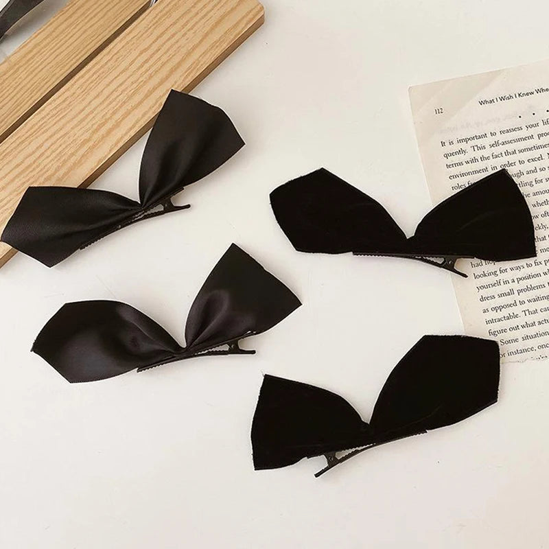 2-Pack Kawaii Bow Hair Clips – Ribbon Barrettes for Girls & Women
