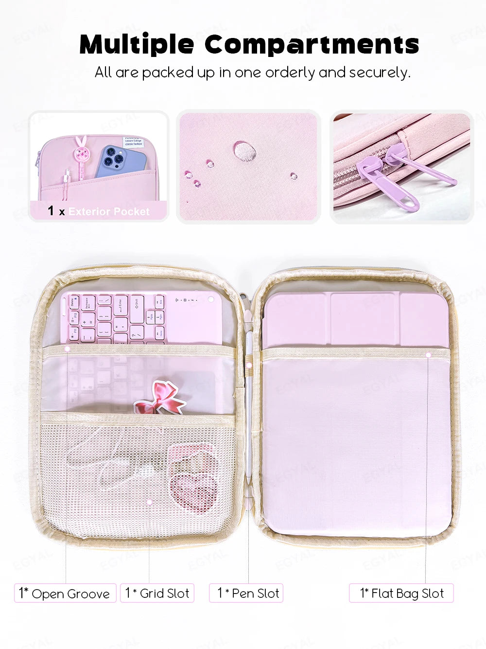 EGYAL Tablet Sleeve Bag 9–13" for iPad Samsung Xiaomi