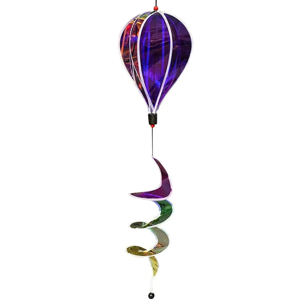 Hot Air Balloon Wind Spinner – Colorful Luminous Garden Windmill