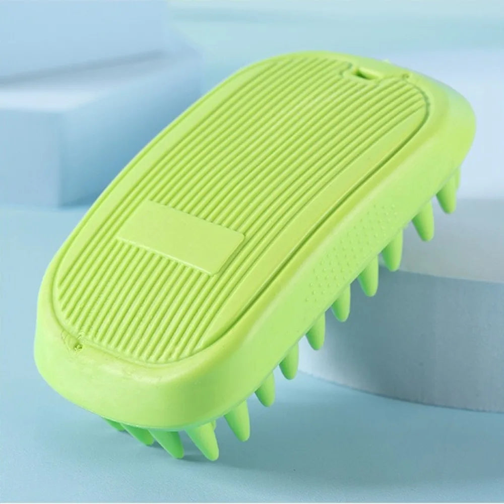 Silicone Pet Bath Brush – Dog & Cat Grooming Hair Removal