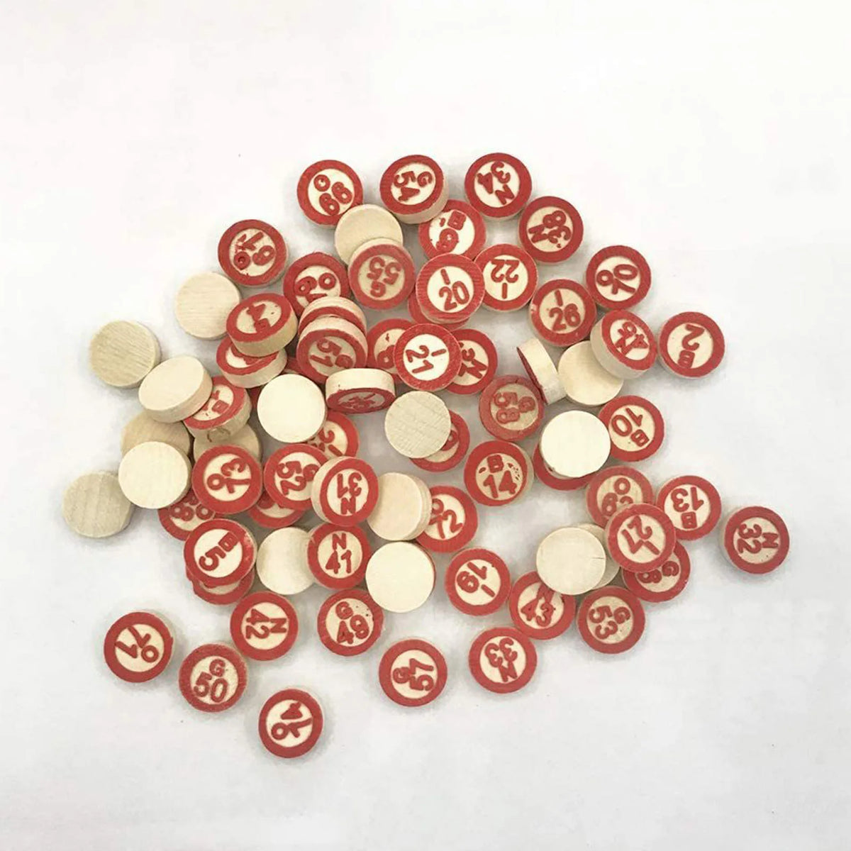 Wooden Bingo Lotto Game Set – 40 Cards & 75 Chips
