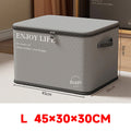 Foldable Large Capacity Clothes Storage Box with Lid | Hard Shell
