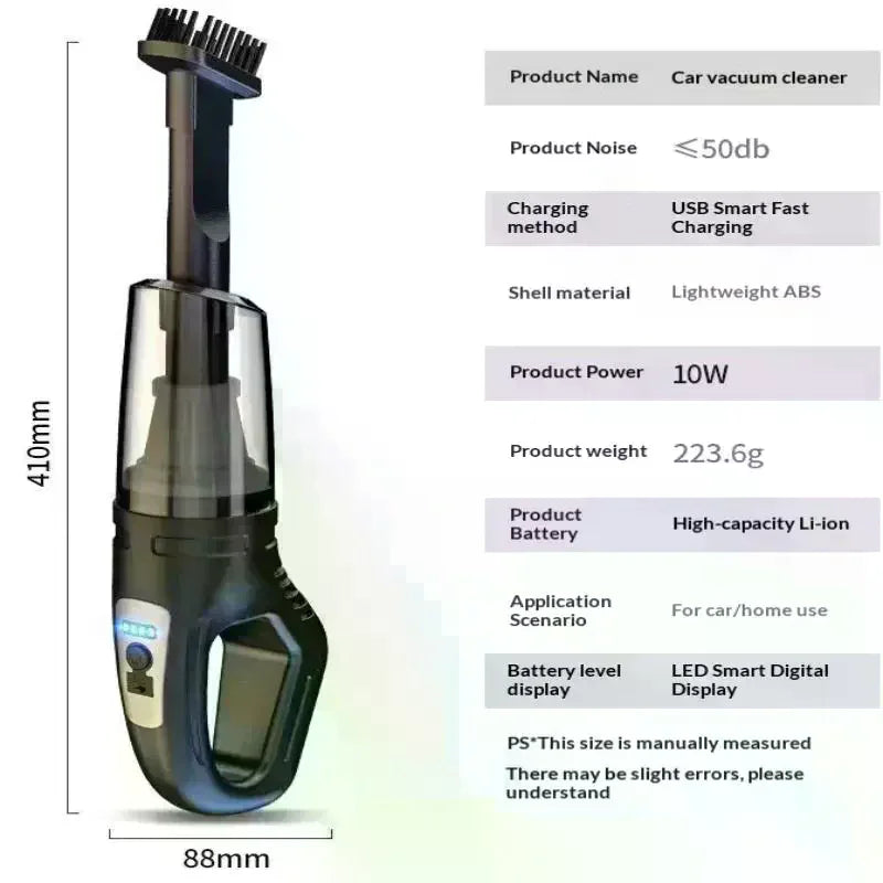 VIBE Cordless Handheld Vacuum USB Charging – Car Home Pet