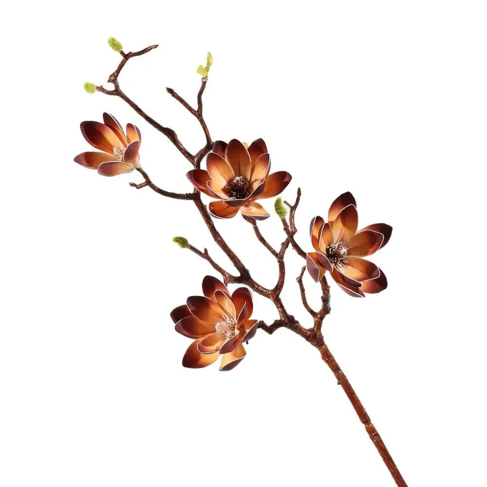 Pink Artificial Magnolia Flower Branch – 72cm Faux Blossom Décor