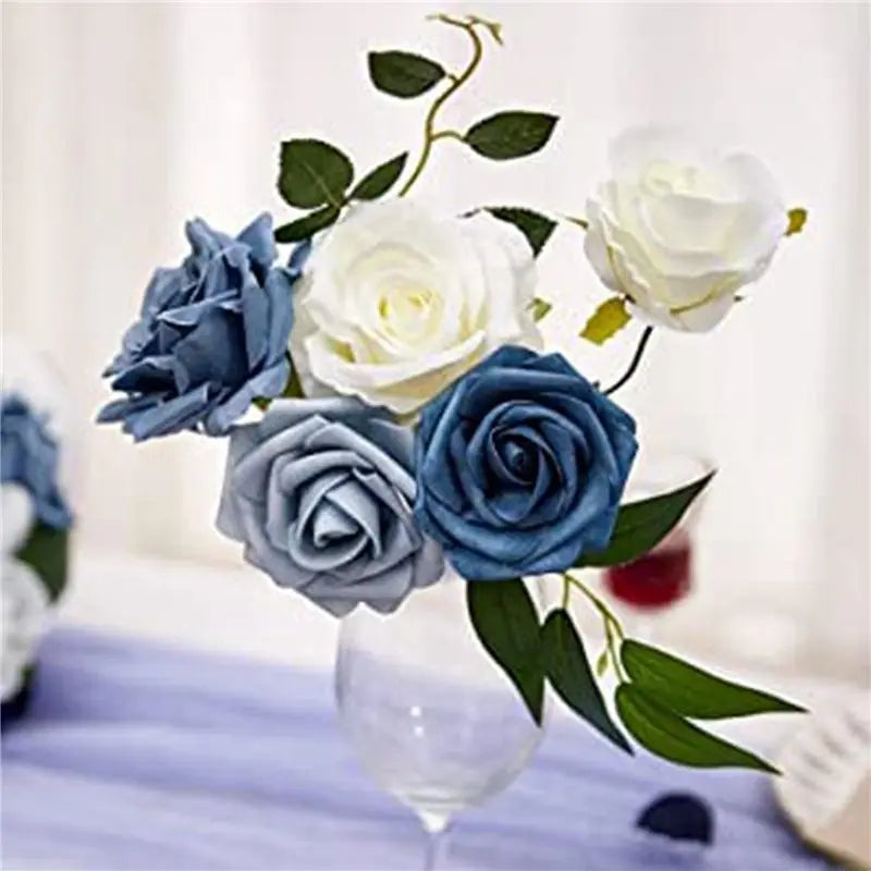 Dusty Blue Silk Peony Artificial Flowers – Wedding & Home Décor