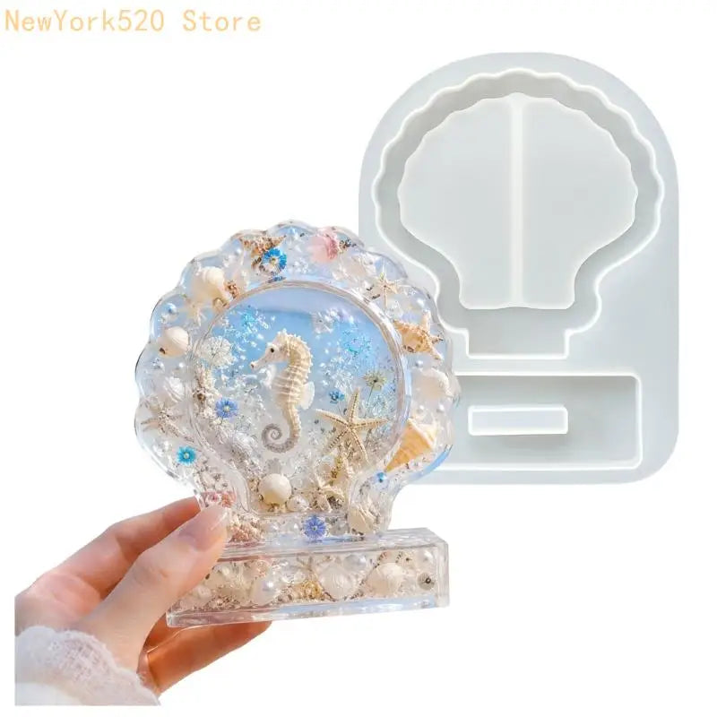 Silicone Resin Mold – Heart Square Fan Photo Frame DIY