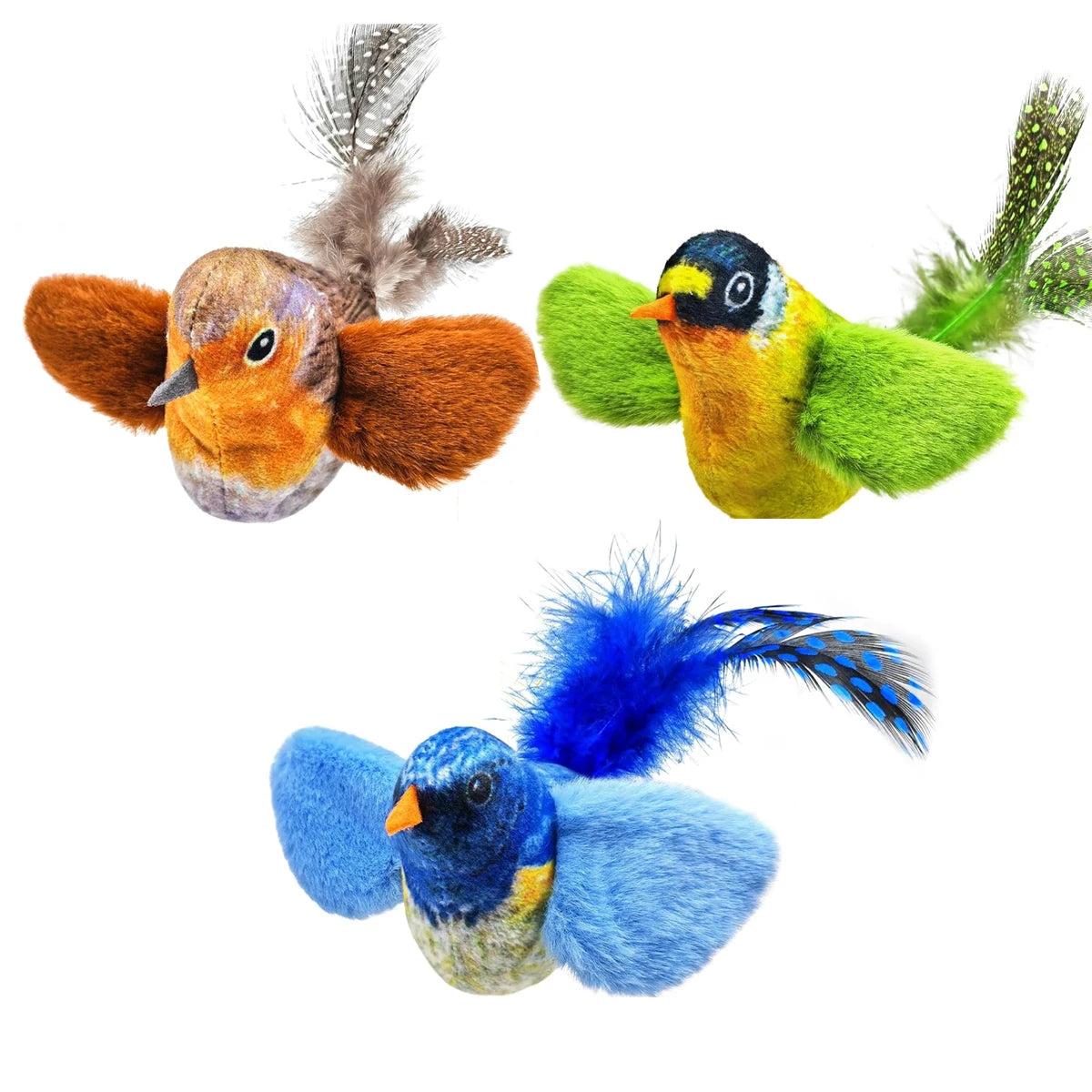 VIBE Cat Bird Toy with Sound – Indoor Cat Enrichment Toy
