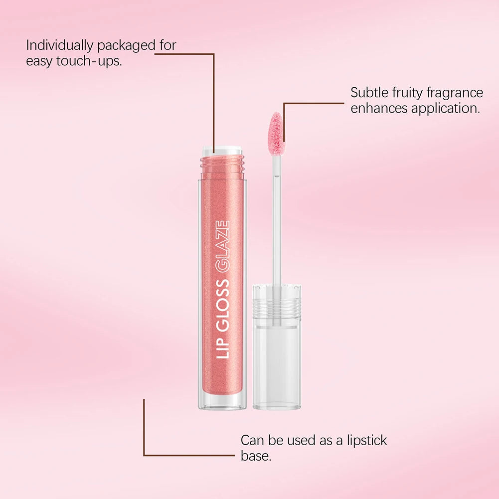 Misscheering Pink Shimmer Lip Gloss – Moisturizing & Non-Sticky