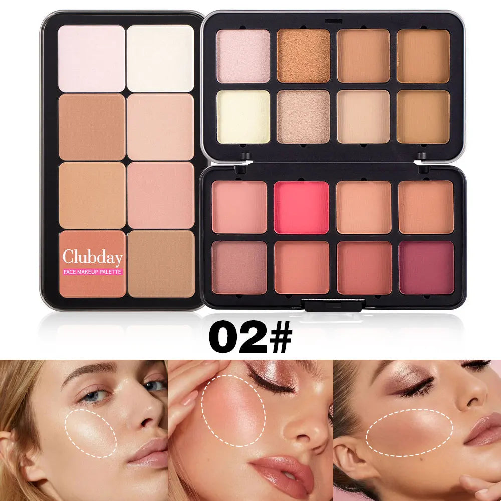 OREADEX 8-Color Contour Palette – Blush, Highlight & Concealer