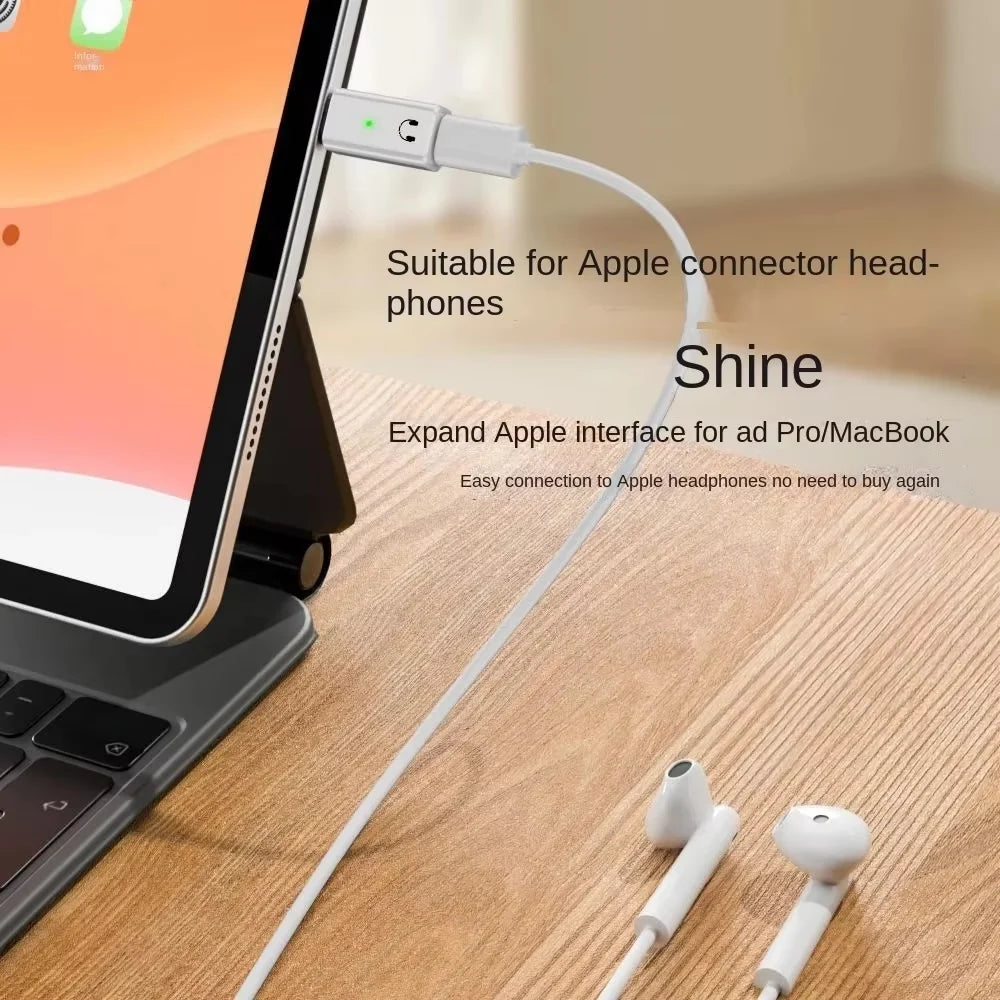 USB-C to Lightning Audio Adapter | Aluminum Earphone Converter