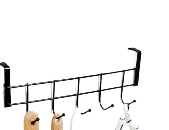 Stainless Steel Over-Door Double Hook – No-Drill Organizer