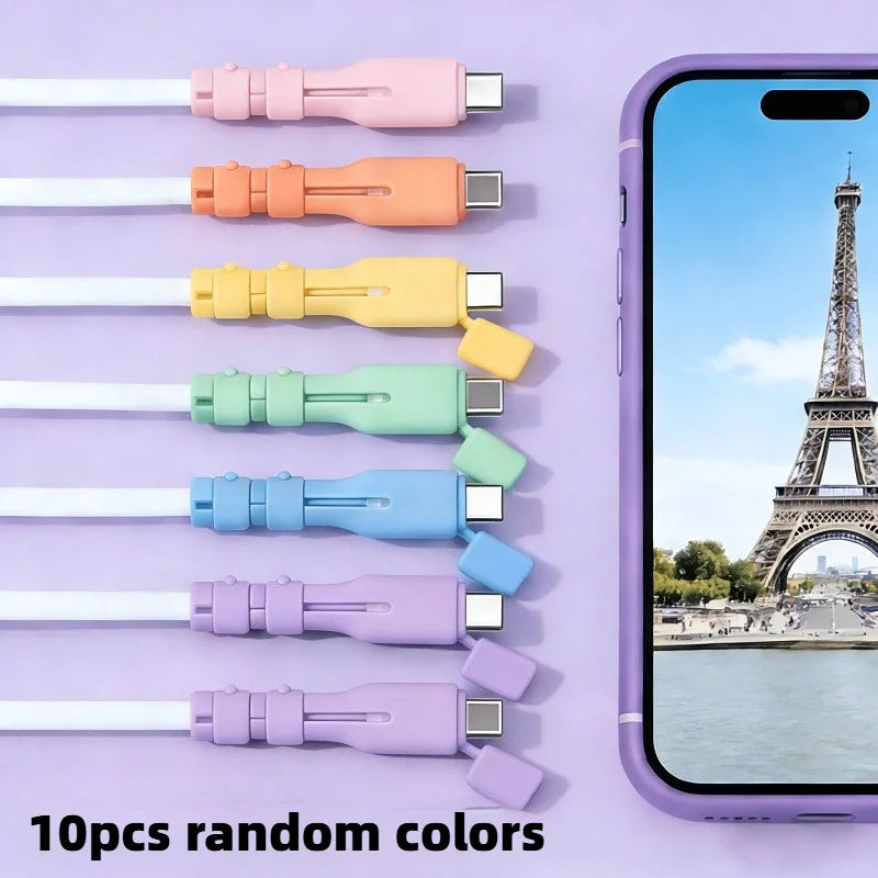 USB-C Cable Protectors – Silicone Anti-Break Sheaths 5/10 Pack