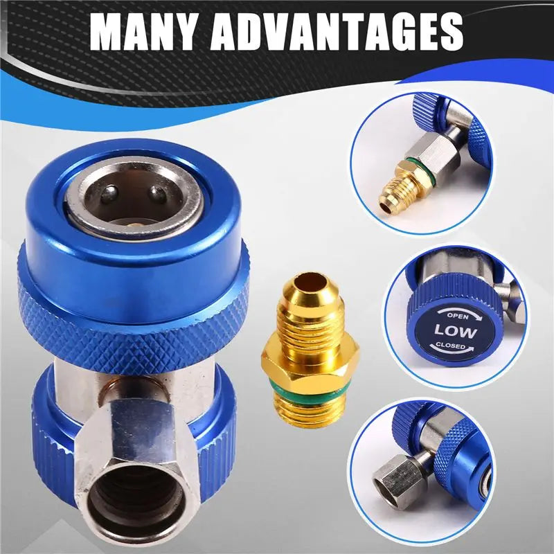 R134A Car AC Fluoride Converter Quick Coupler Adapter