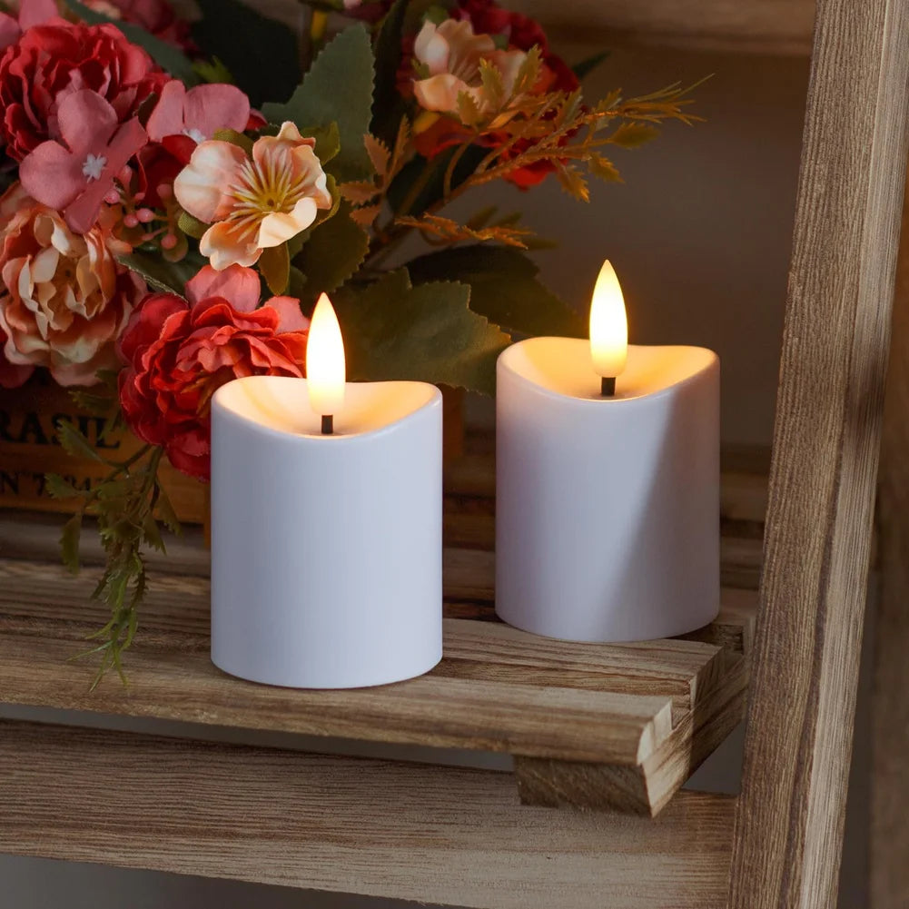 Rechargeable Flameless LED Candles with Remote – 6 Pack