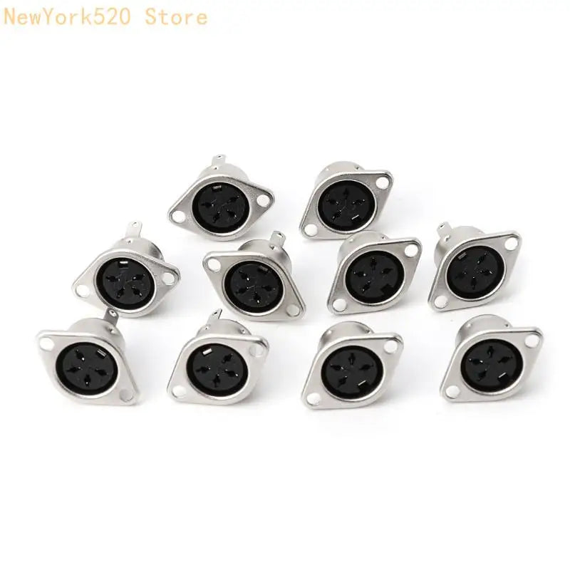 10PCS Female DIN Panel Mount Connector 3–8 Pin MIDI Adapter