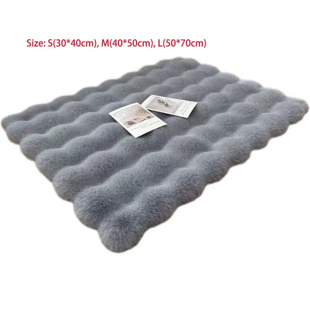 Winter Warm Pet Sleeping Mat – Cloud Bubble Plush Cushion