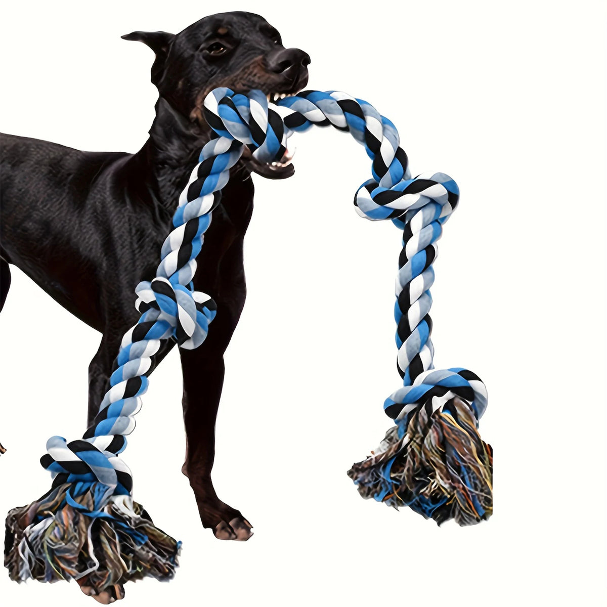 Heavy-Duty Dog Cotton Rope Chew Toy – Teeth Cleaning Play
