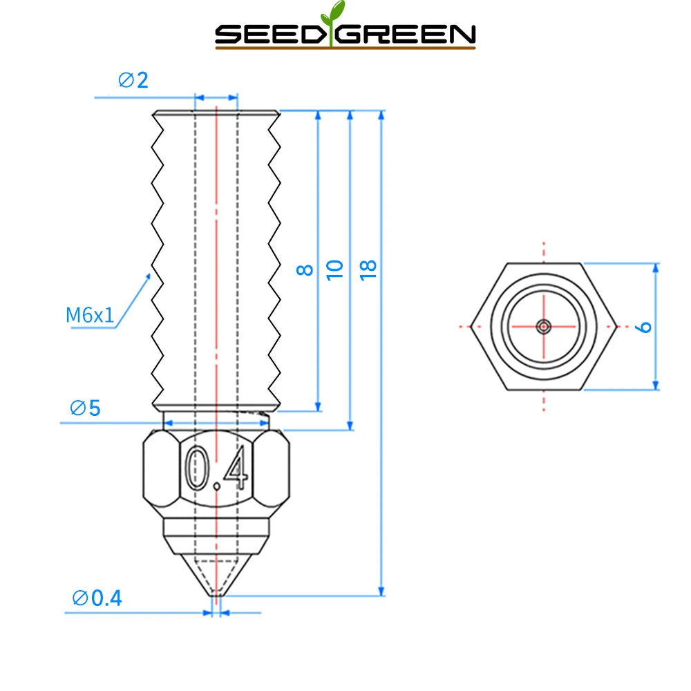 Elegoo Neptune 4 Pro Nozzles – Hardened, Steel & Brass 0.2–0.8mm