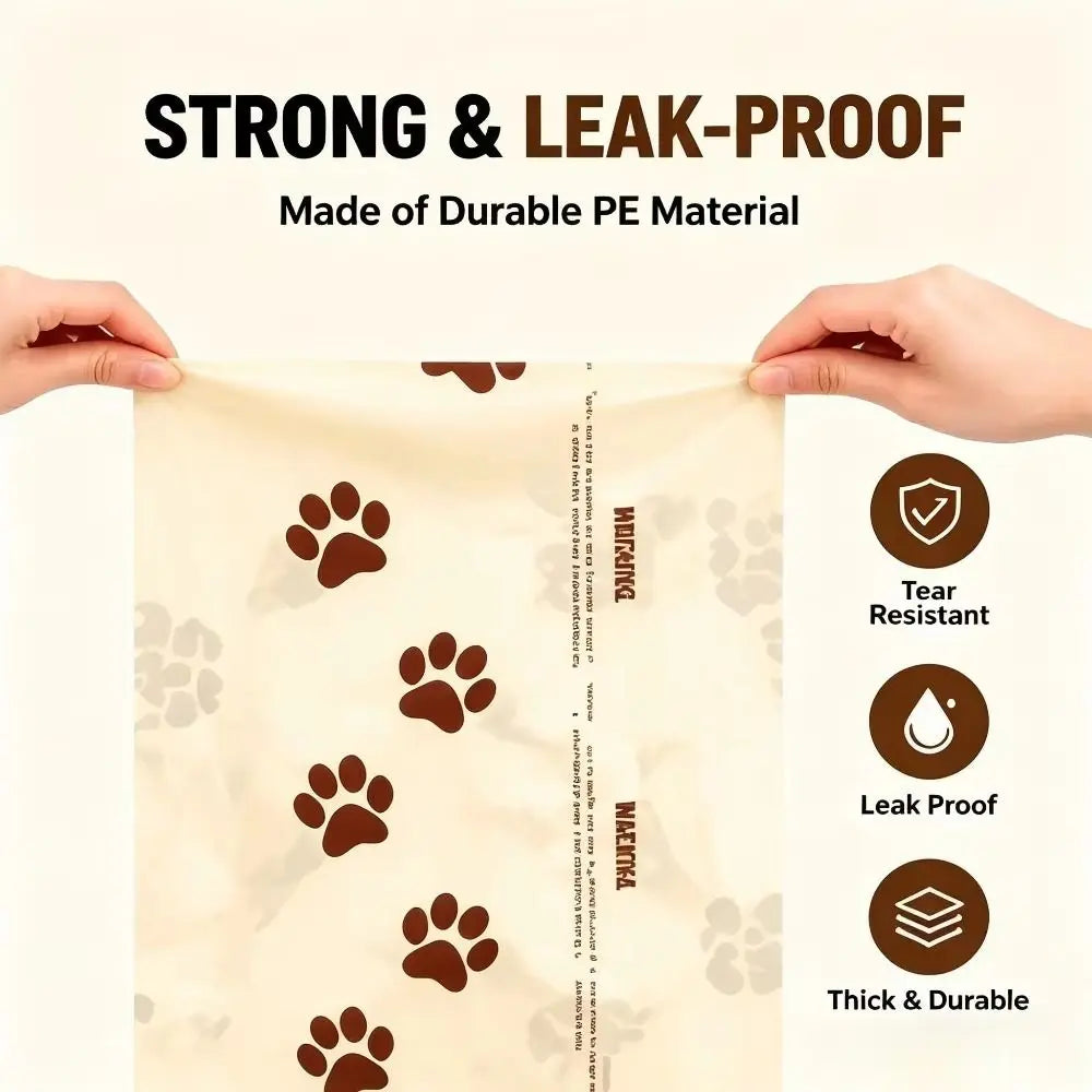 8 Rolls Biodegradable Dog Waste Bags – Leakproof & Scented