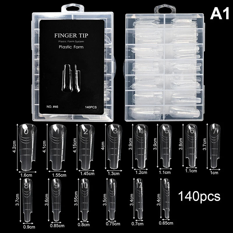 Eagle Talon Stiletto False Nail Tips – Clear Acrylic 70/140/150pc