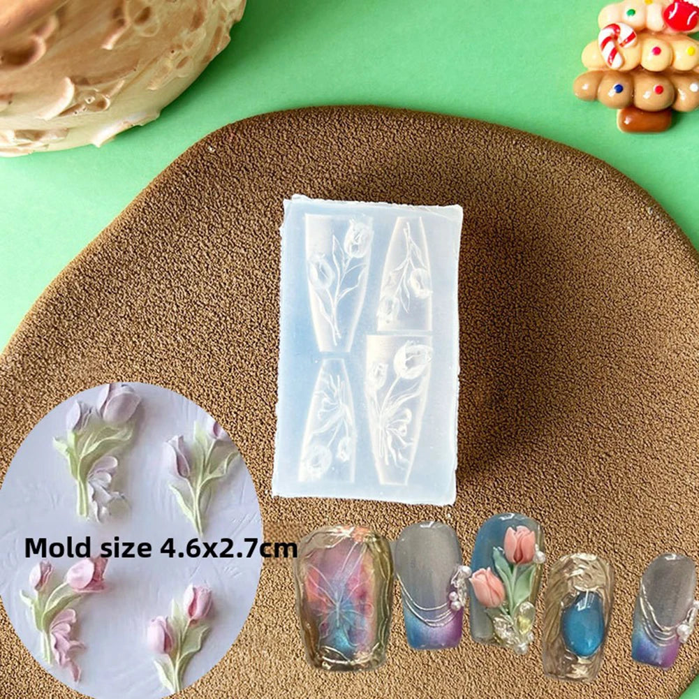 3D Seashell Flower Nail Art Silicone Mold – UV Resin & Gel